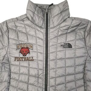 The North Face ThermoBall Trekker Jacket Brown University Football Grey Sz Sm